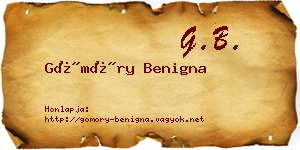 Gömöry Benigna névjegykártya